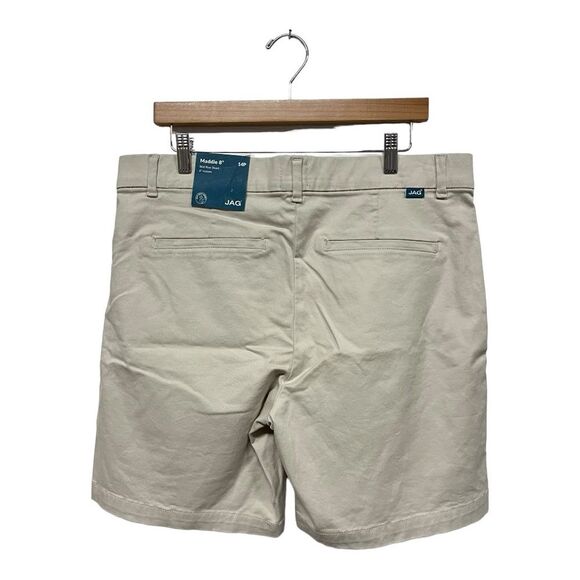 NWT Jag Jeans | Tan Khaki Stone Maddie Mid Rise 8-inch Pull-On Short 14P - Picture 5 of 9